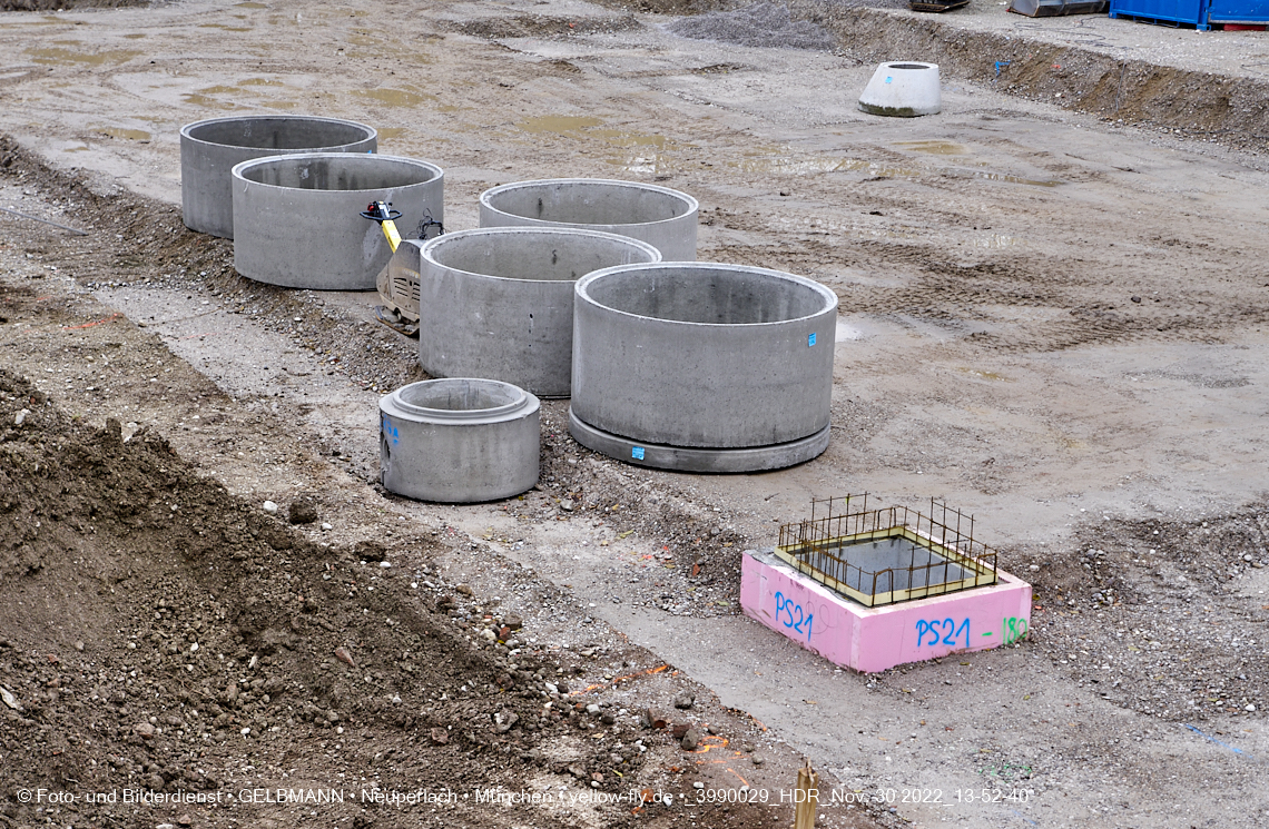 30.11.2022 - Baustelle an der Quiddestraße Haus für Kinder in Neuperlach